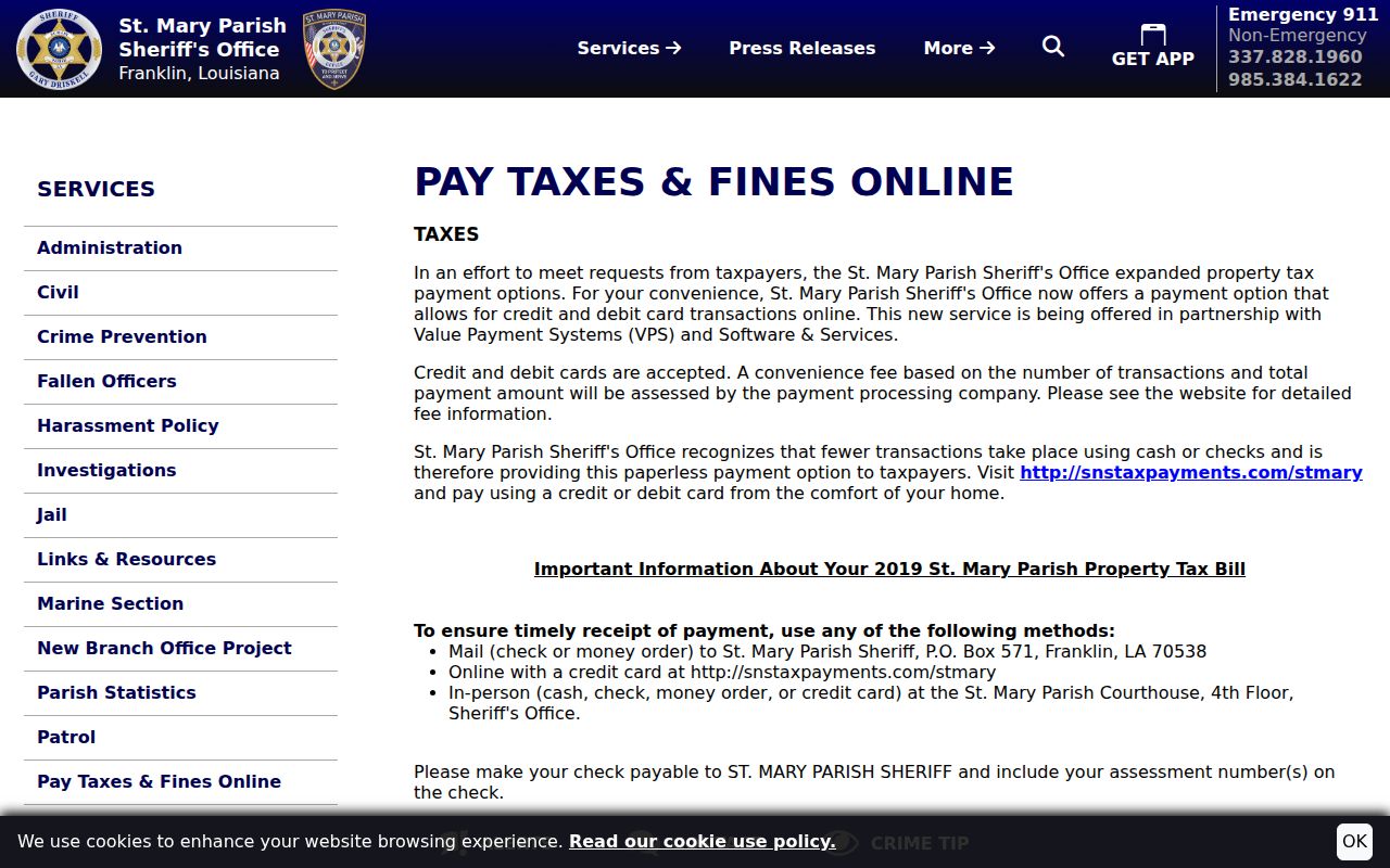 Franklin warrant records fines payment instructions