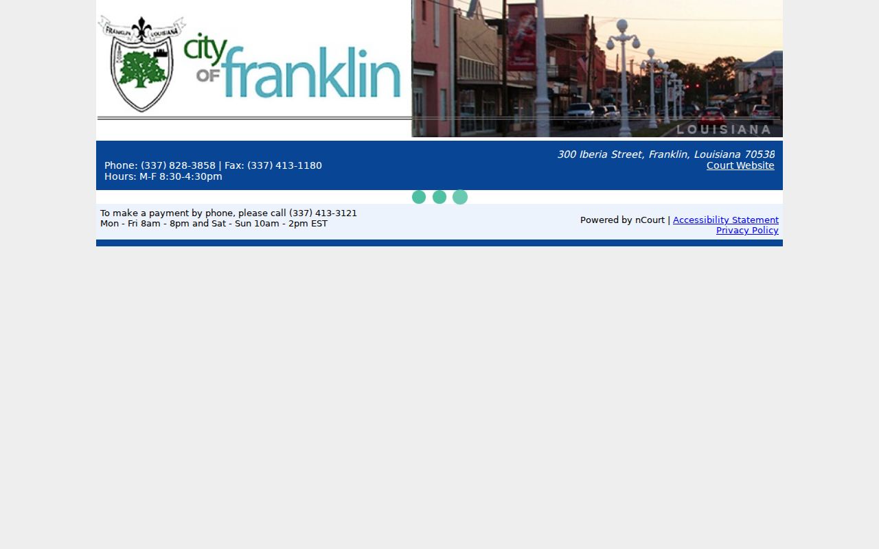 St. Mary Parish municipal court warrant Franklin City Court citation payment