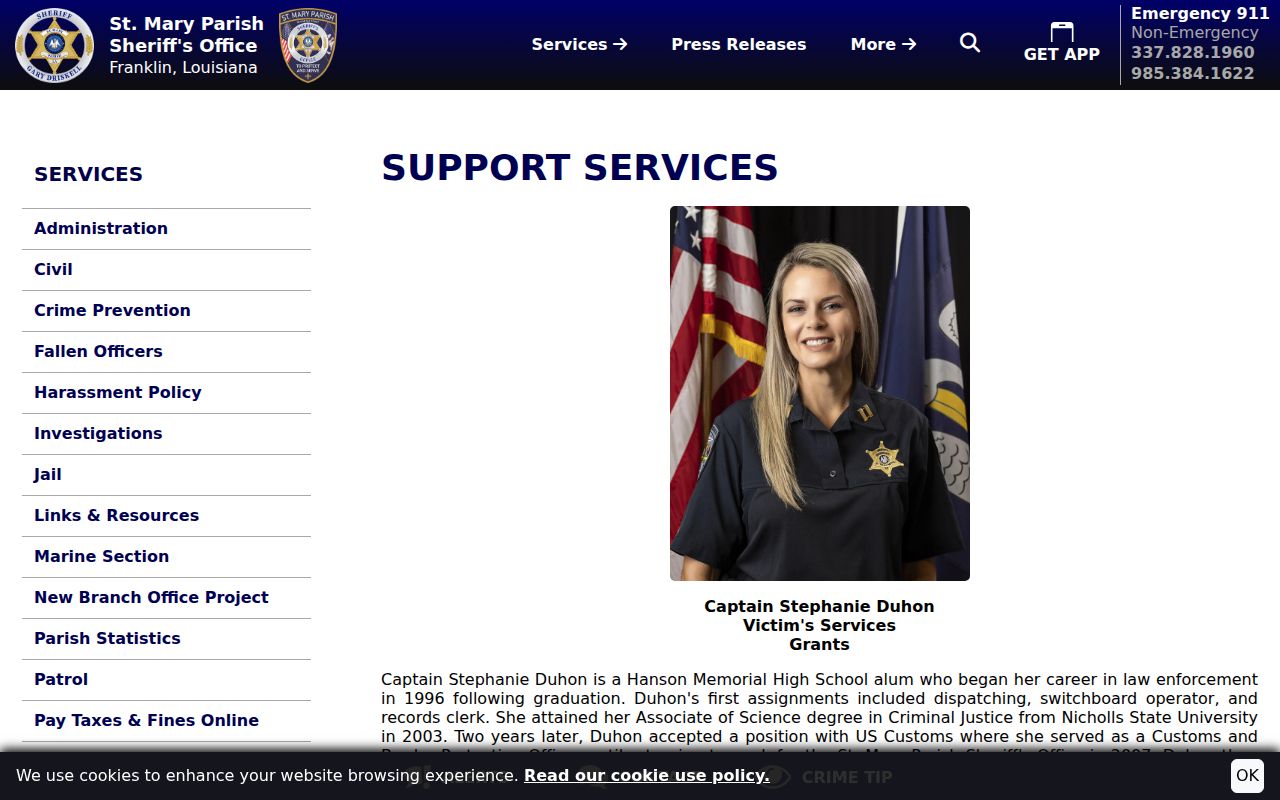 St. Mary Parish warrant records warrants division contact heading